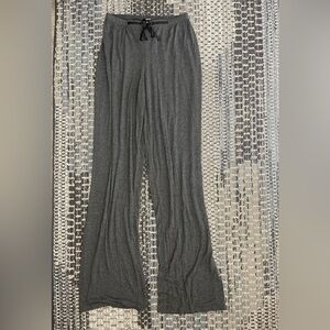 Simply Vera Vera Wang Tie Front Loungewear Pants in Dark Gray, Size Medium Long